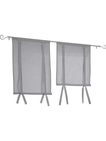 heine home Roleta w kolorze szarym z tasiemkami