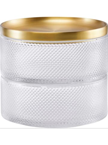 heine home Pojemnik w kolorze złoto-białym - wys. 11 cm