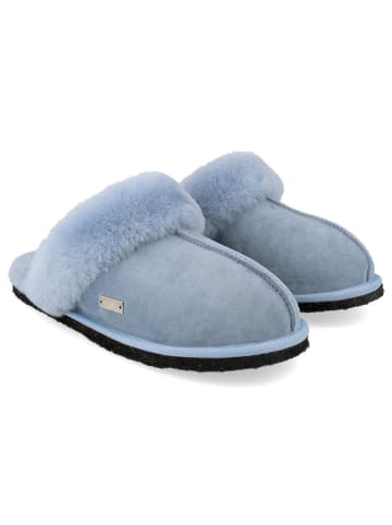 HAFLINGER Leder-Hausschuhe in Hellblau