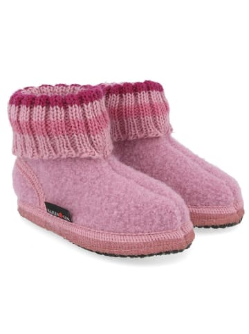 HAFLINGER Woll-Hausschuhe "Paul" in Rosa