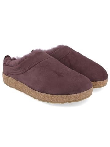 HAFLINGER Leder-Hausschuhe in Lila