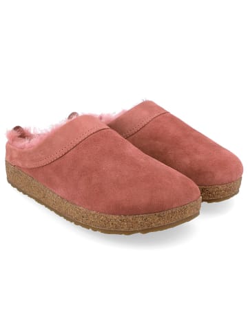 HAFLINGER Leder-Hausschuhe in Hellrot