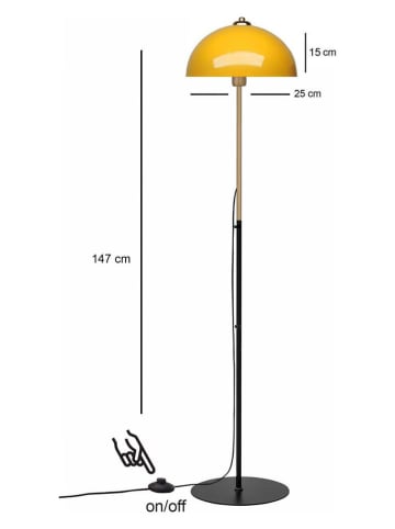 ABERTO DESIGN Standleuchte in Gelb - (H)147 cm
