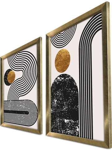 ABERTO DESIGN 2er-Set: Gerahmte Kunstdrucke - (B)38 x (H)53 cm