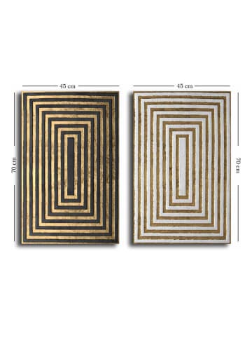 ABERTO DESIGN 2-delige set: kunstdrukken op canvas - (B)45 x (H)70 cm