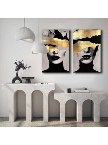 ABERTO DESIGN 2-delige set: kunstdrukken op canvas - (B)45 x (H)70 cm
