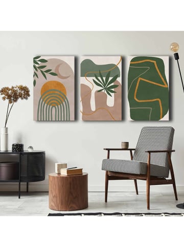 ABERTO DESIGN 3er-Set: Leinwanddrucke - (L)70 x (B)45 cm