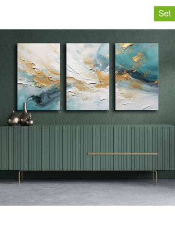 ABERTO DESIGN 3er-Set: Leinwanddrucke - (L)70 x (B)45 cm