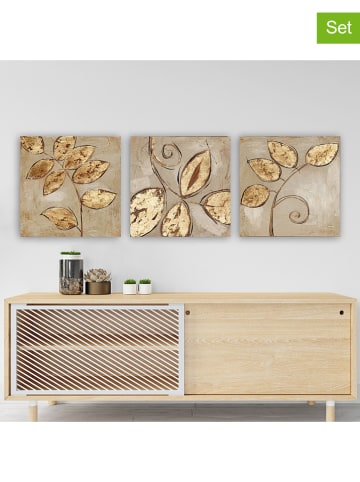 ABERTO DESIGN 3er-Set: Leinwanddrucke - (B)30 x (H)30 cm