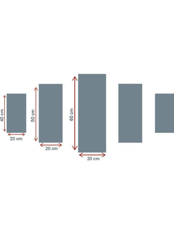 ABERTO DESIGN Druki (5 szt.) "5PMDF-35" na drewnie