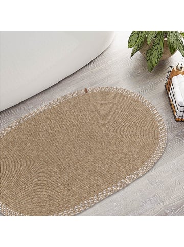 ABERTO DESIGN Baumwoll-Teppich in Beige