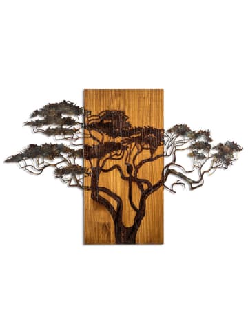 ABERTO DESIGN Wanddecoratie "Tree" bruin/lichtbruin