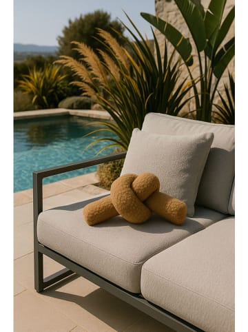 ABERTO DESIGN Poduszka w kolorze jasnobrązowym