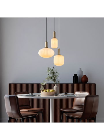 ABERTO DESIGN Lampa wisząca w kolorze złoto-białym - 55 x 130 cm
