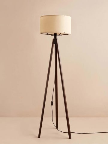 ABERTO DESIGN Lampa stojąca w kolorze kremowo-brązowym - wys. 140 cm