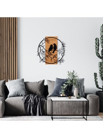 ABERTO DESIGN Wanddecoratie "Birds in love" - (B)58,5 x (H)59,5 cm