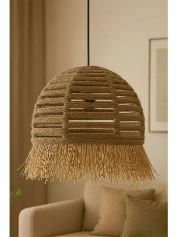 ABERTO DESIGN Lampa wisząca w kolorze beżowym - wys. 70 x Ø 30 cm