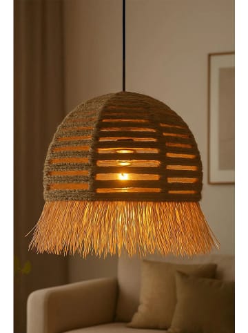 ABERTO DESIGN Lampa wisząca w kolorze beżowym - wys. 70 x Ø 30 cm
