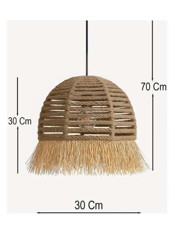 ABERTO DESIGN Lampa wisząca w kolorze beżowym - wys. 70 x Ø 30 cm