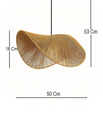 ABERTO DESIGN Lampa wisząca w kolorze beżowym - wys. 53 x Ø 50 cm