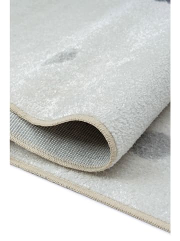 ABERTO DESIGN Kurzflor-Teppich "Bohem Kinds Rainbow" in Creme/ Bunt