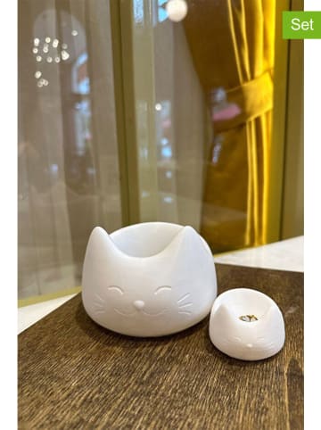 ABERTO DESIGN 2-delige set: deco-objecten wit