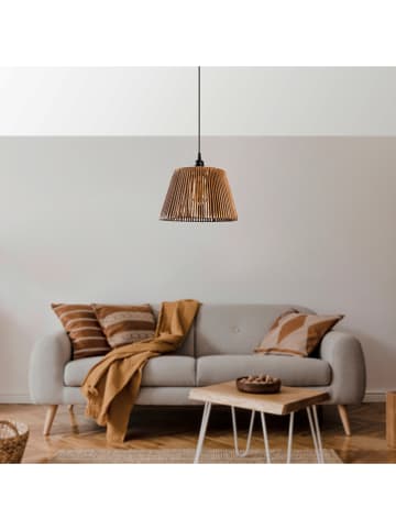 ABERTO DESIGN Hanglamp "Way " lichtbruin/zwart - (H)20 x Ø 35 cm