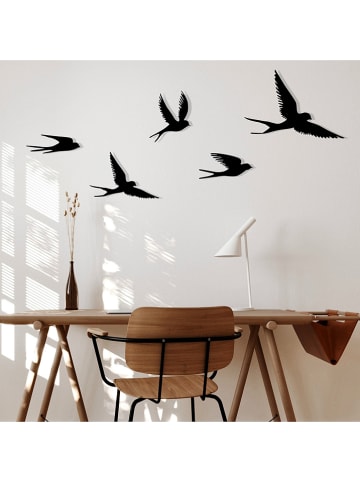 ABERTO DESIGN 5-delige set: wanddecoratie "Crow"