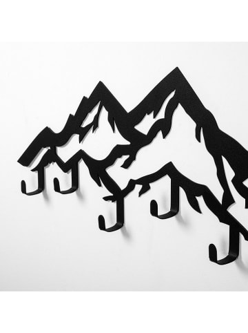 ABERTO DESIGN Wieszak w kolorze czarnym - 80 x 25 cm