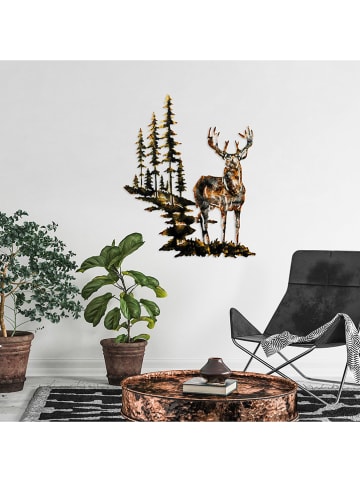 ABERTO DESIGN Wanddekor "Deer" - (B)65 x (H)79 cm