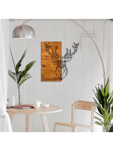 ABERTO DESIGN Wanddecoratie "Deer" - (B)56 x (H)58 cm