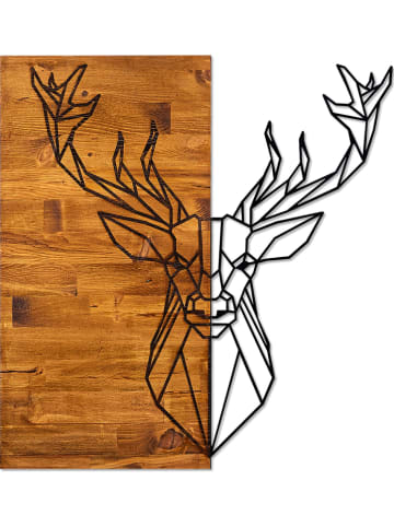 ABERTO DESIGN Dekoracja ścienna "Deer" - 56 x 58 cm