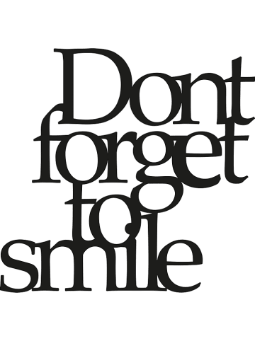 ABERTO DESIGN Wanddekor "Don't Forget To Smile" - (B)70 x (H)67 cm