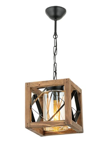 ABERTO DESIGN Lampa wisząca "Zikzak" w kolorze jasnobrązowym - 18 x 18 cm