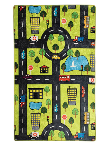 ABERTO DESIGN Dywan "Green City" w kolorze szaro-zielonym