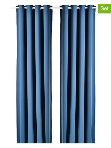 ABERTO DESIGN 2-delige set: gordijnen blauw