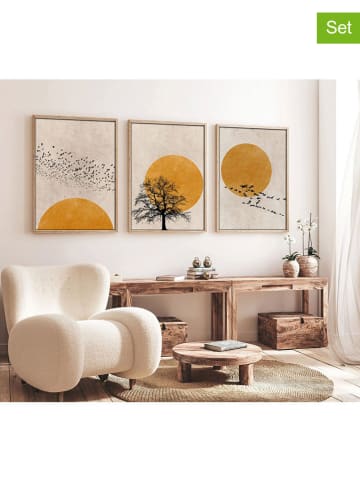 ABERTO DESIGN Druki artystyczne (3 szt.) w ramce