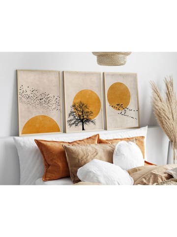 ABERTO DESIGN Druki artystyczne (3 szt.) w ramce