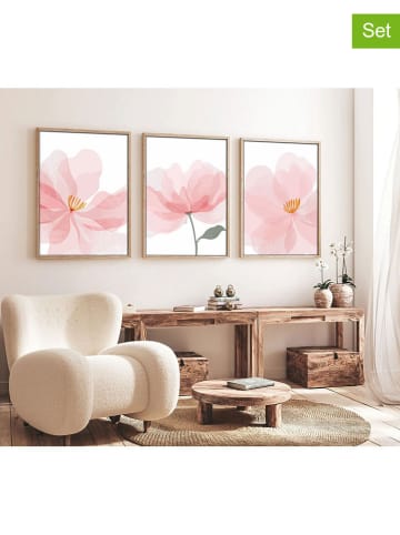 ABERTO DESIGN 3er-Set: Gerahmte Kunstdrucke