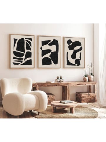 ABERTO DESIGN Druki artystyczne (3 szt.) w ramce