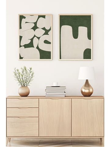 ABERTO DESIGN 2er-Set: Gerahmte Kunstdrucke