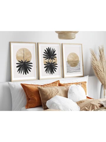 ABERTO DESIGN Druki artystyczne (3 szt.) w ramce