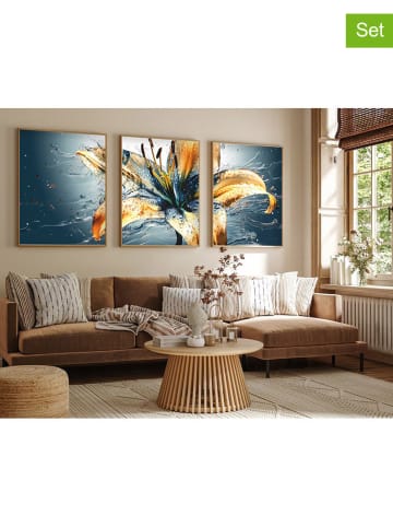 ABERTO DESIGN Druki artystyczne (3 szt.) w ramce