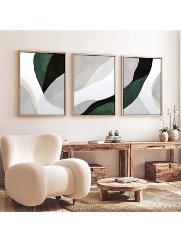 ABERTO DESIGN 3er-Set: Gerahmte Kunstdrucke