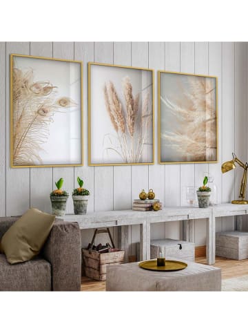 ABERTO DESIGN 3er-Set: Gerahmte Glasdrucke