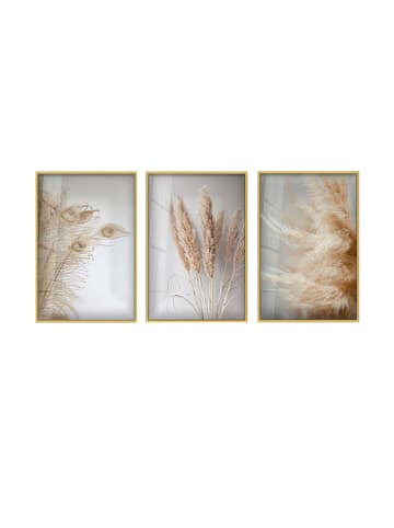 ABERTO DESIGN Druki (3 szt.) na szkle w ramce