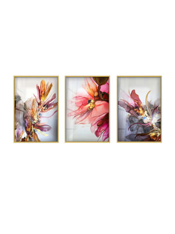 ABERTO DESIGN 3er-Set: Gerahmte Glasdrucke