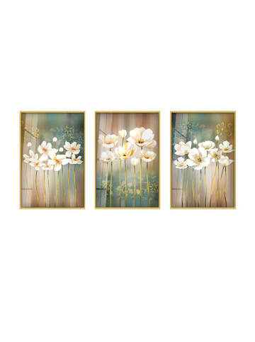 ABERTO DESIGN Druki (3 szt.) na szkle w ramce