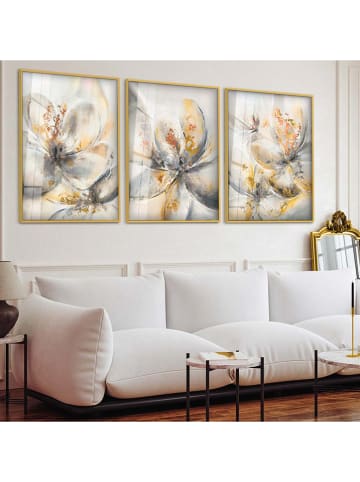 ABERTO DESIGN 3er-Set: Gerahmte Glasdrucke