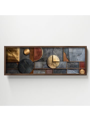 ABERTO DESIGN Ingelijste kunstdruk op hout - (L)40 x (B)120 cm